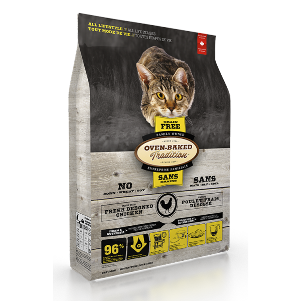 Oven-Baked Tradition Grain-Free Chicken Formula Dry Cat Food, All Lifestyle, All Life Stages, 5-lb