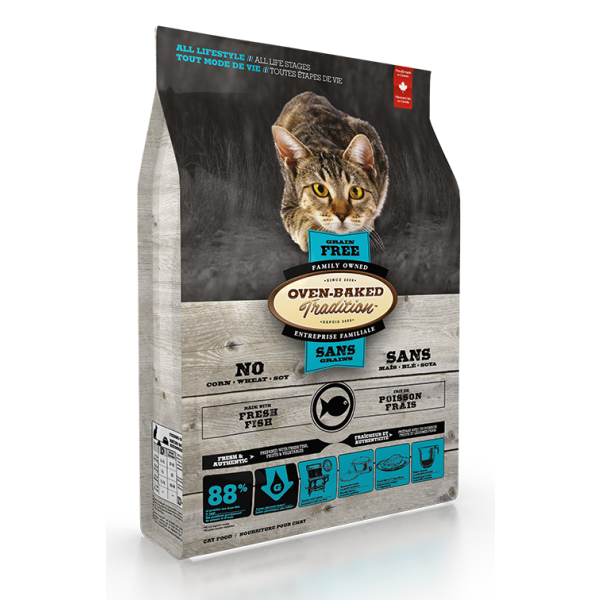 Oven-Baked Tradition Grain-Free Fish Formula Dry Cat Food, All Lifestyle, All Life Stages, 2.5-lb (Size: 2.5-lb)