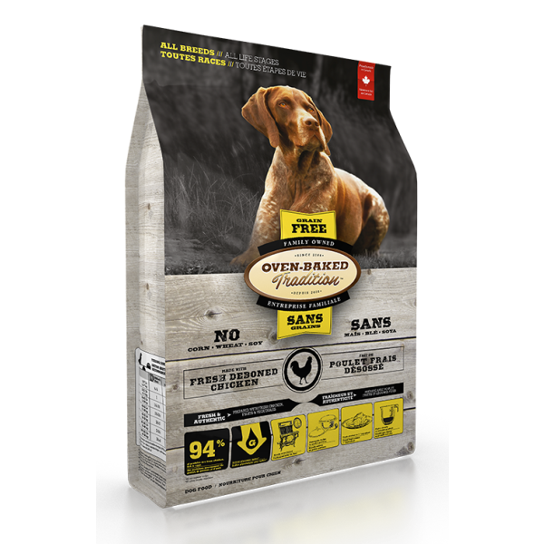 Oven-Baked Tradition Grain-Free Fresh Chicken Formula Dry Dog Food, All Breeds, All Life Stages, 5-lb