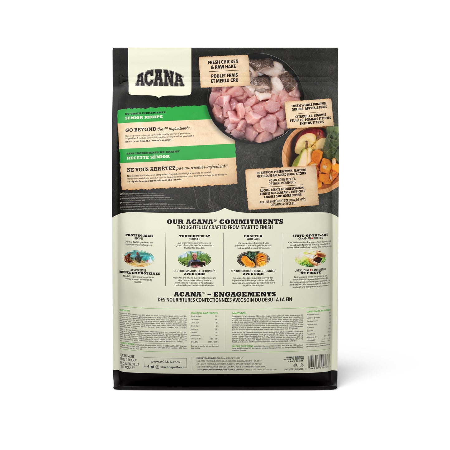 ACANA Senior Dry Dog Food, 6-kg (Size: 6-kg)