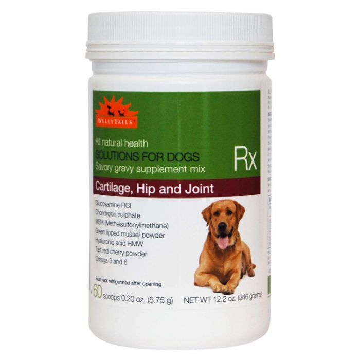 WellyTails Cartilage, Hip & Joint Dog Supplement, 345-gram (Size: 345-gram)