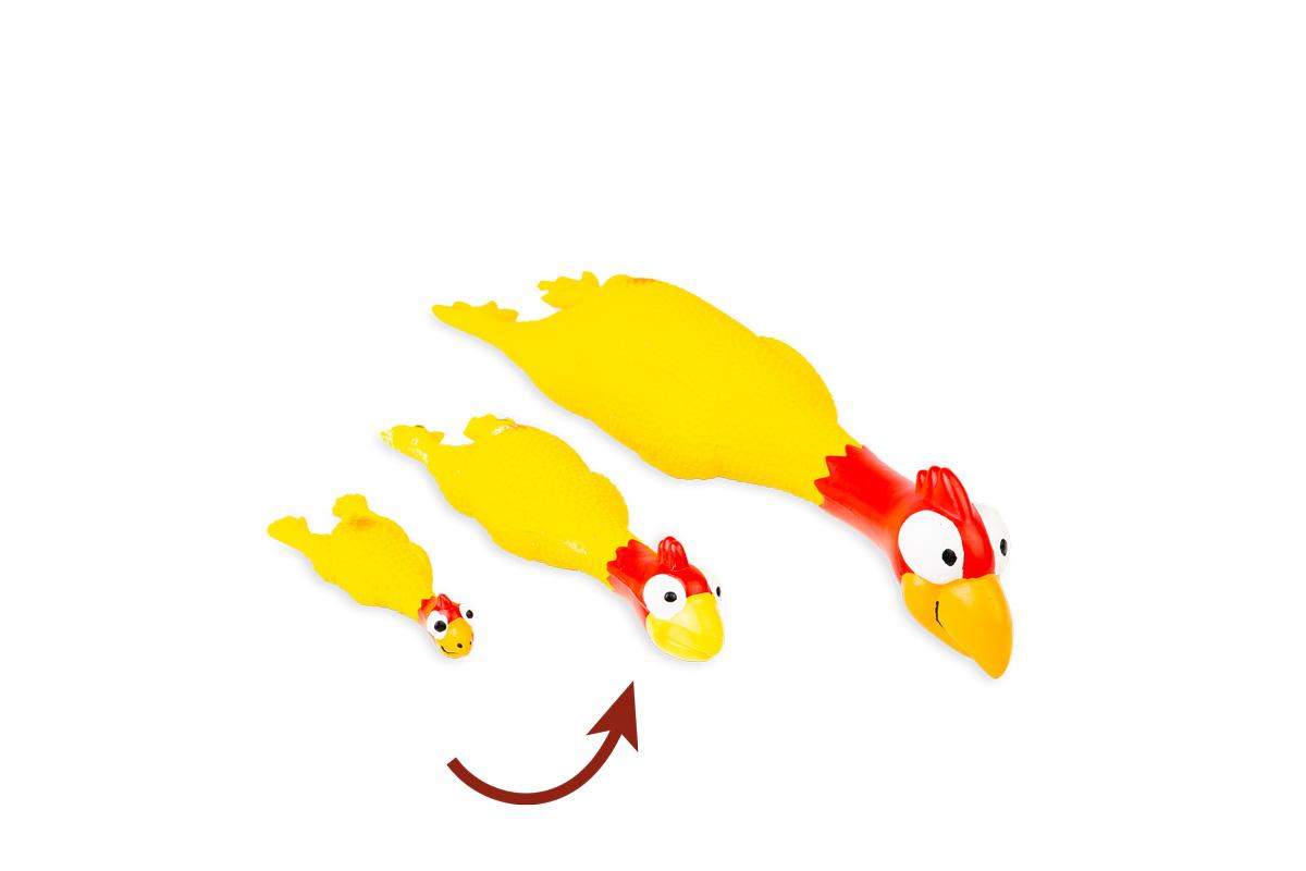 Bud'z Latex Chicken Squeaker Dog Toy, Yellow, 24-cm (Size: 24-cm)