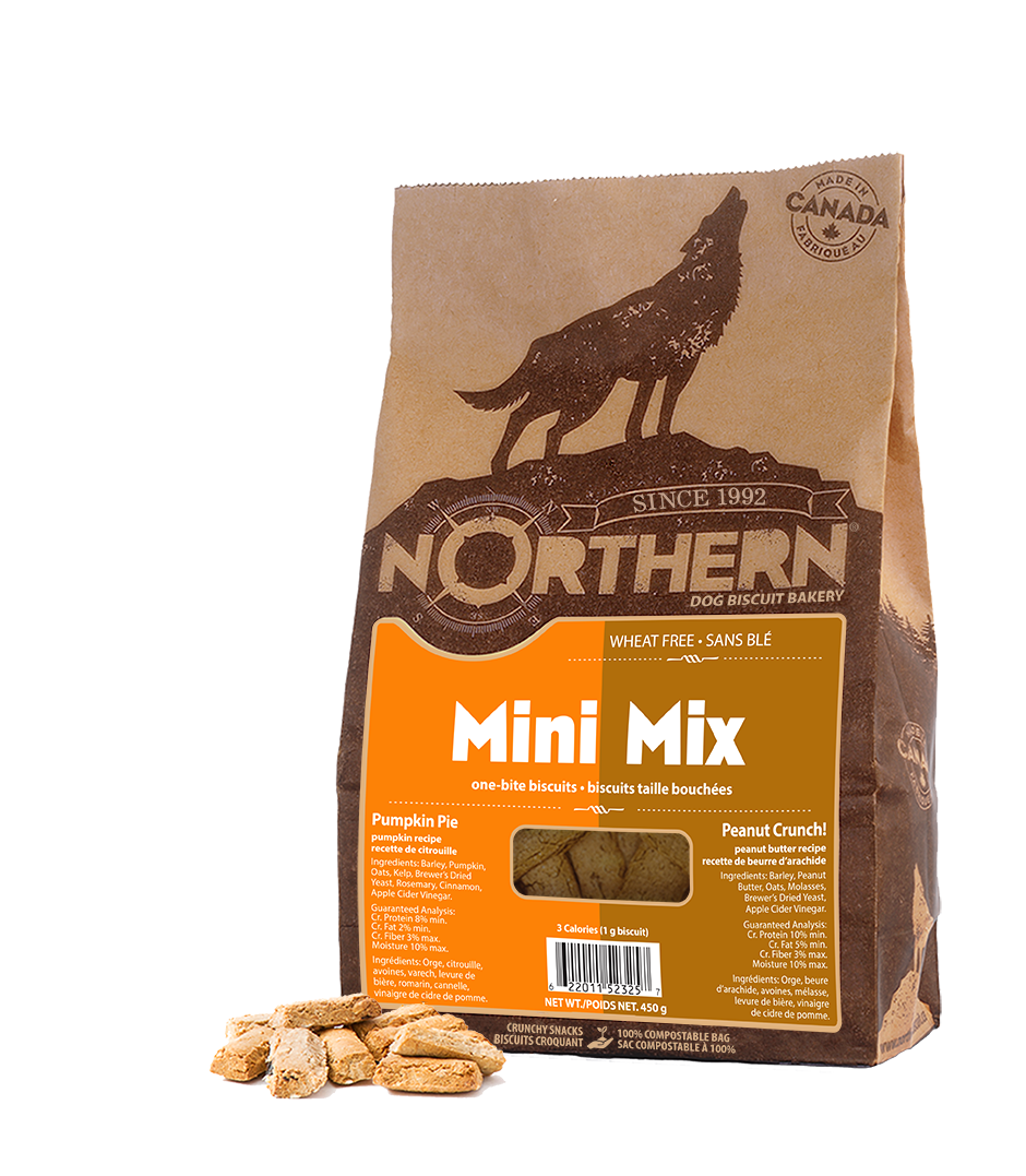 Northern Biscuit Mini Mix Pumpkin Pie & Peanut Crunch! Dog Treats, 450-gram (Size: 450-gram)