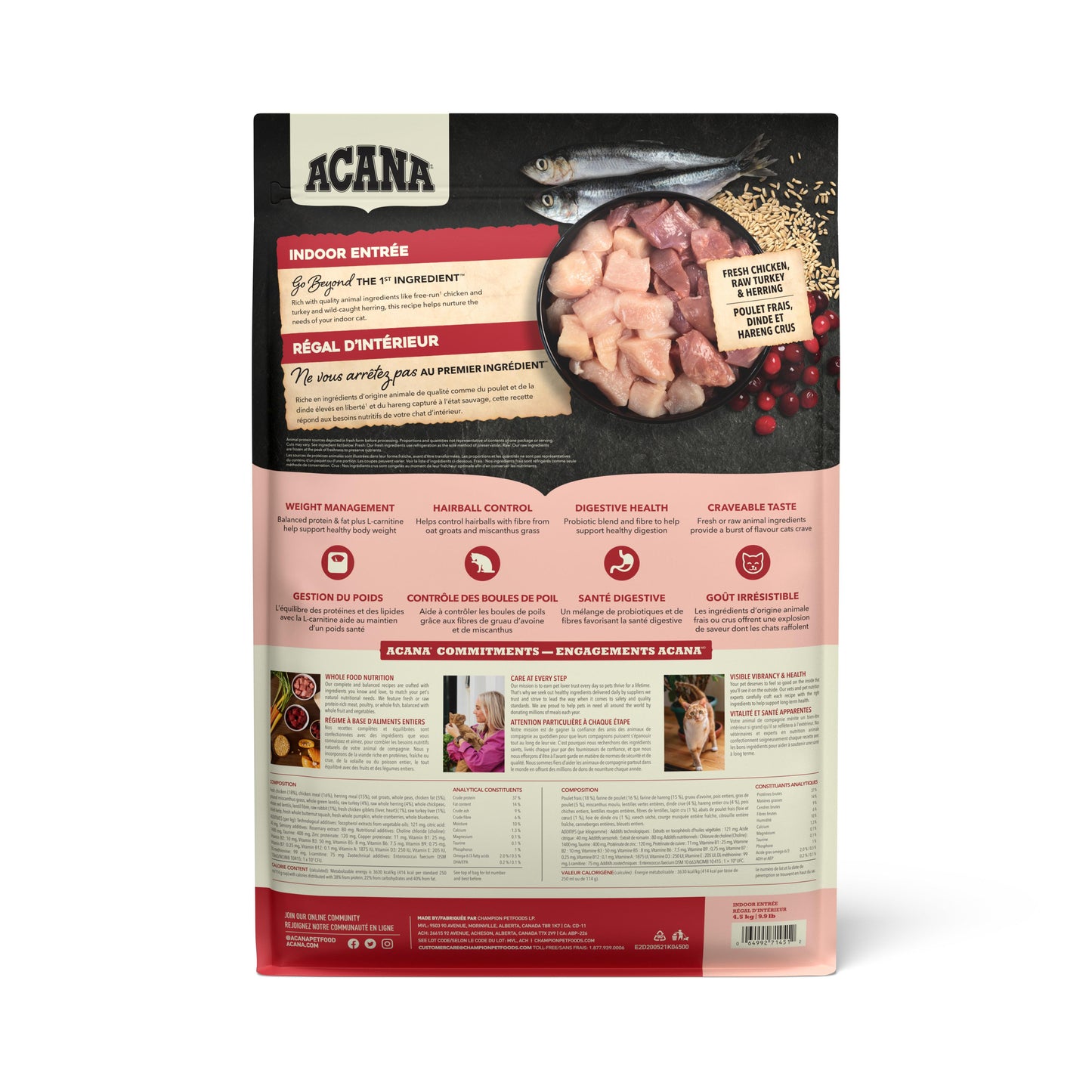 ACANA Indoor Entrée Dry Cat Food, 4.5-kg (Size: 4.5-kg)