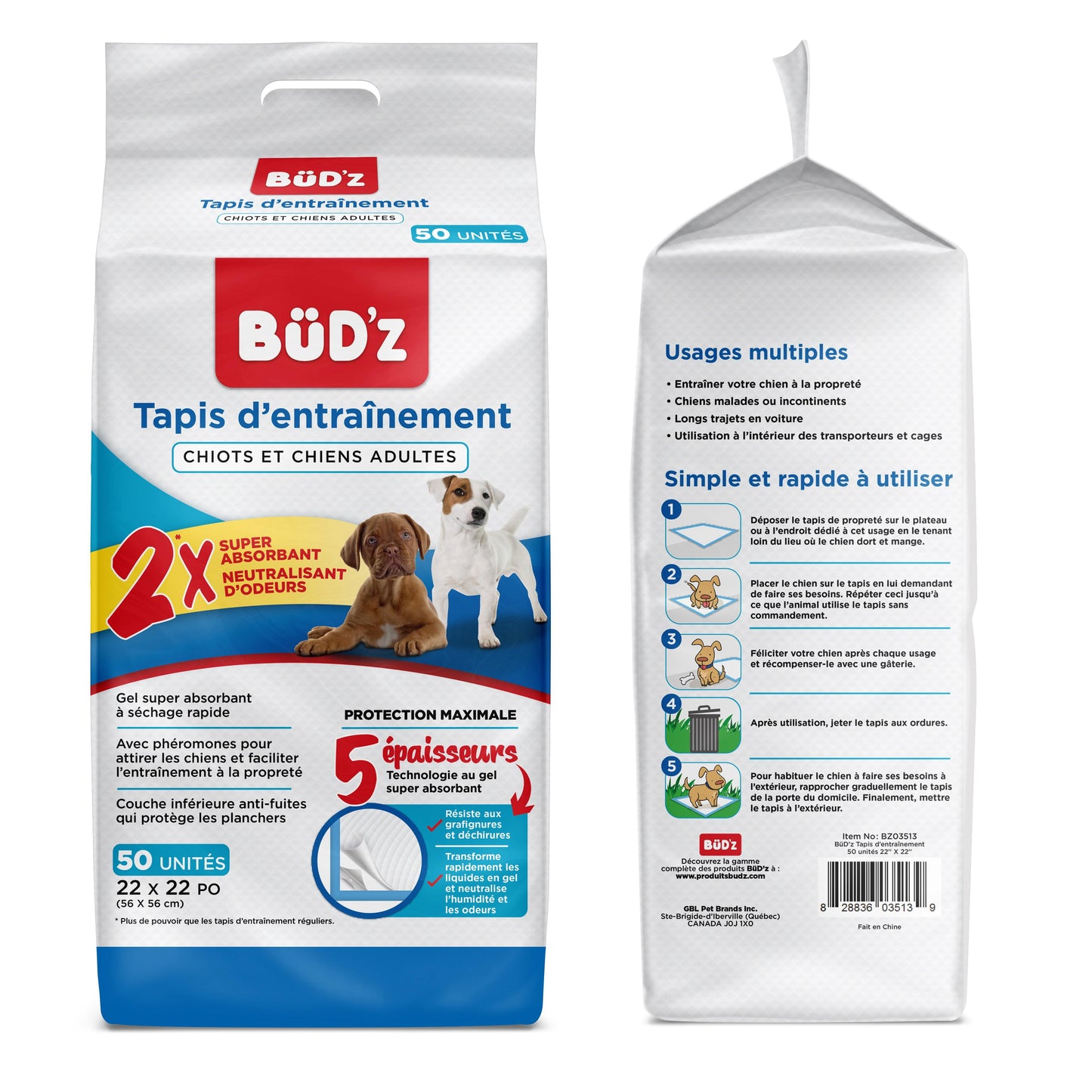 Bud'z Puppy Dog Pad, 50-pk (Size: 50-pk)