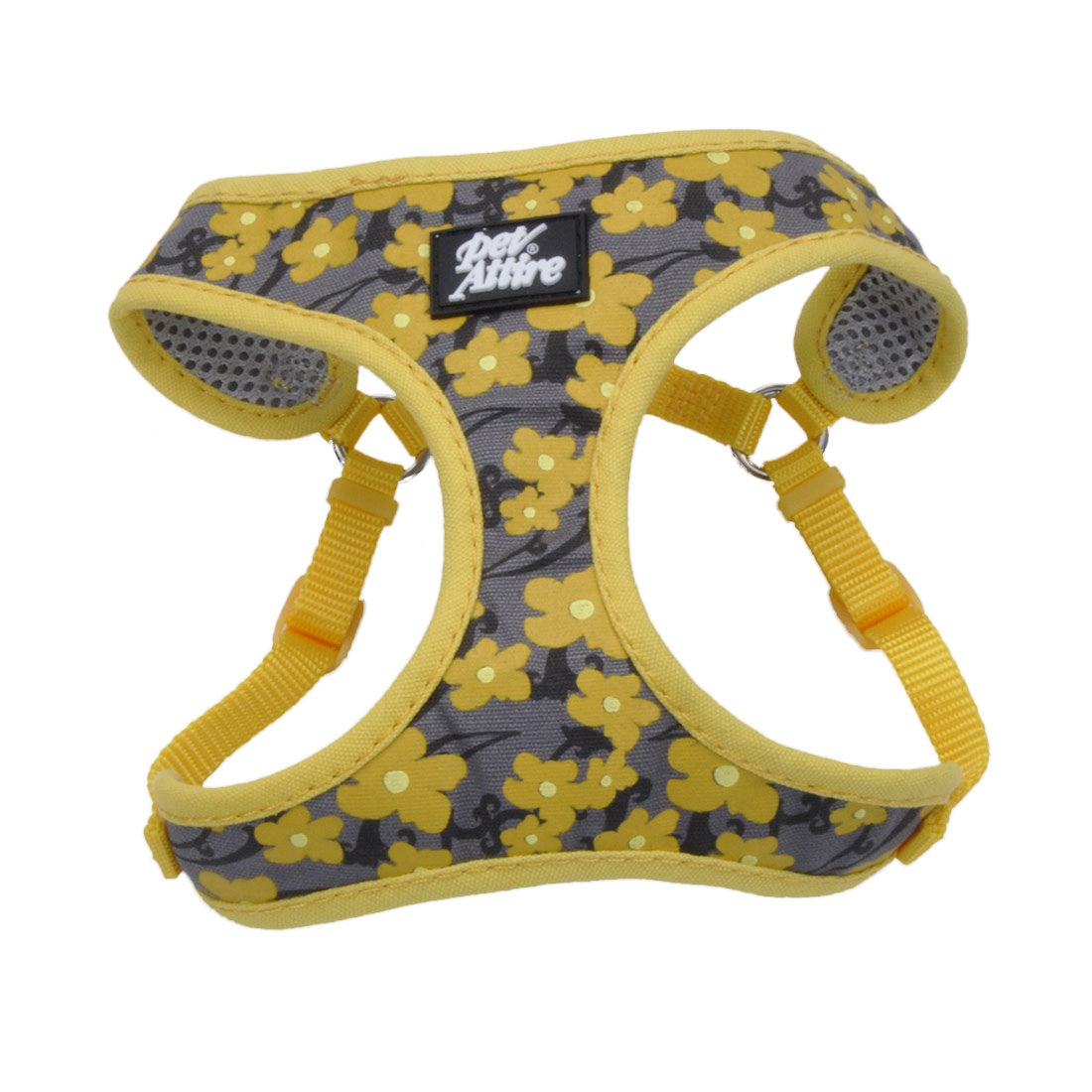 Ribbon Designer Wrap Adjustable Dog Harness, Yellow Buttercup, 5/8-in x 19-in-23-in (Size: 5/8-in x 19-in-23-in)