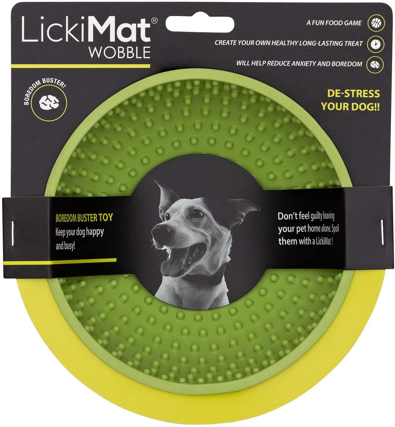 LickiMat Wobble Dog Slow Feeder Bowl, Green