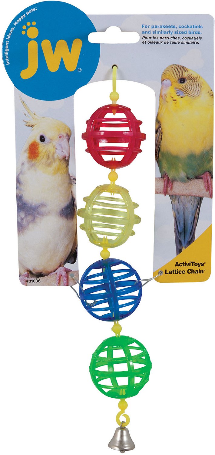 JW Pet Activitoy Birdie Lattice Chain Toy, Small/Medium