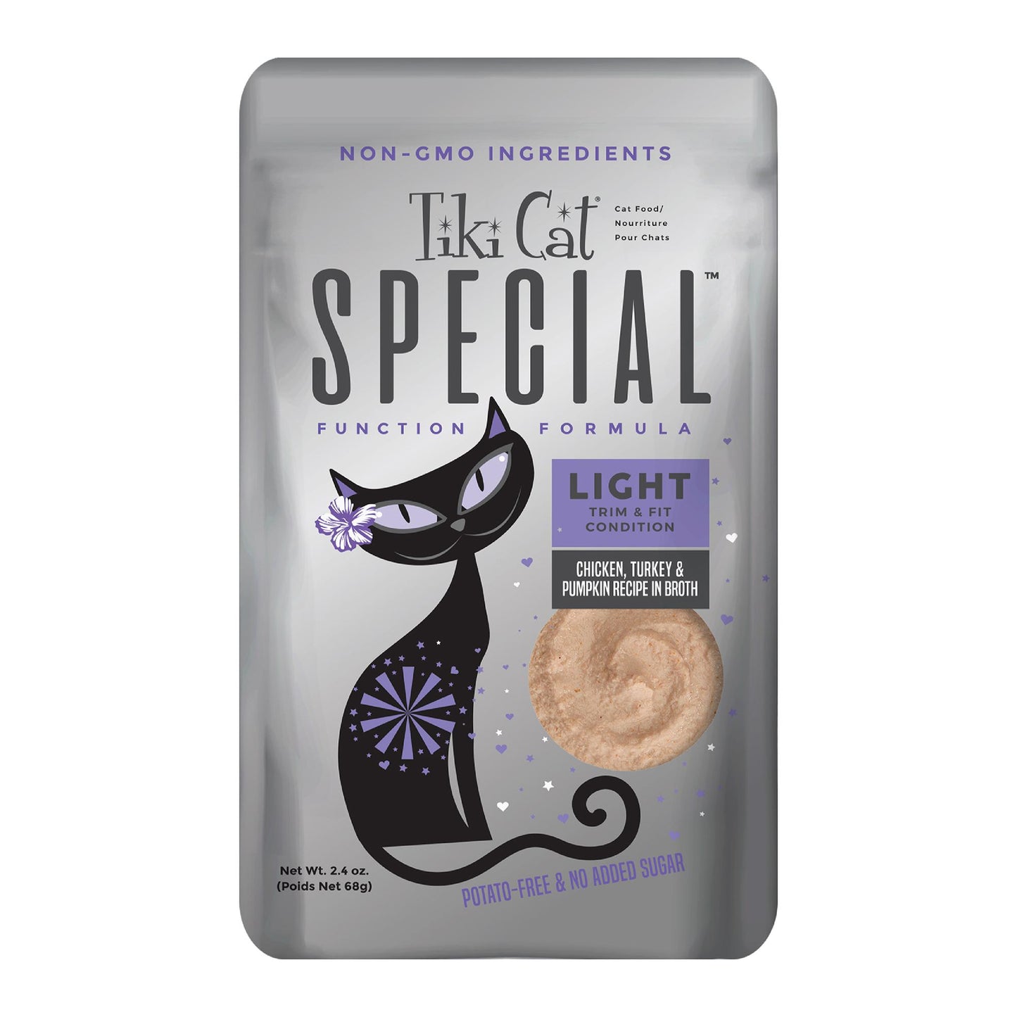 Tiki Cat Special LIGHT Chicken, Turkey & Pumpkin Recipe in Broth Wet Cat Food Pouch, 2.4-oz (Size: 2.4-oz)