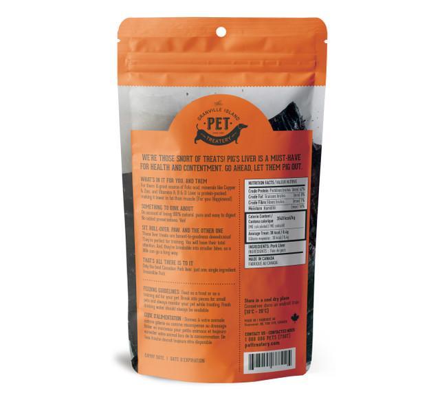 The Granville Island Pet Treatery Hogs & Kisses Pork Liver Dehydrated Dog & Cat Treats, 90-gram (Size: 90-gram)