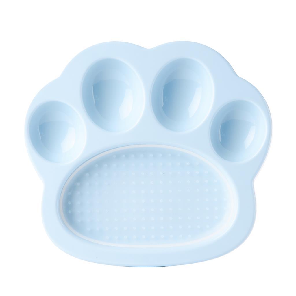 PetDreamHouse PAW 2-in-1 Pet Slow Feeder & Lick Pad, Baby Blue, Mini (Size: Mini)