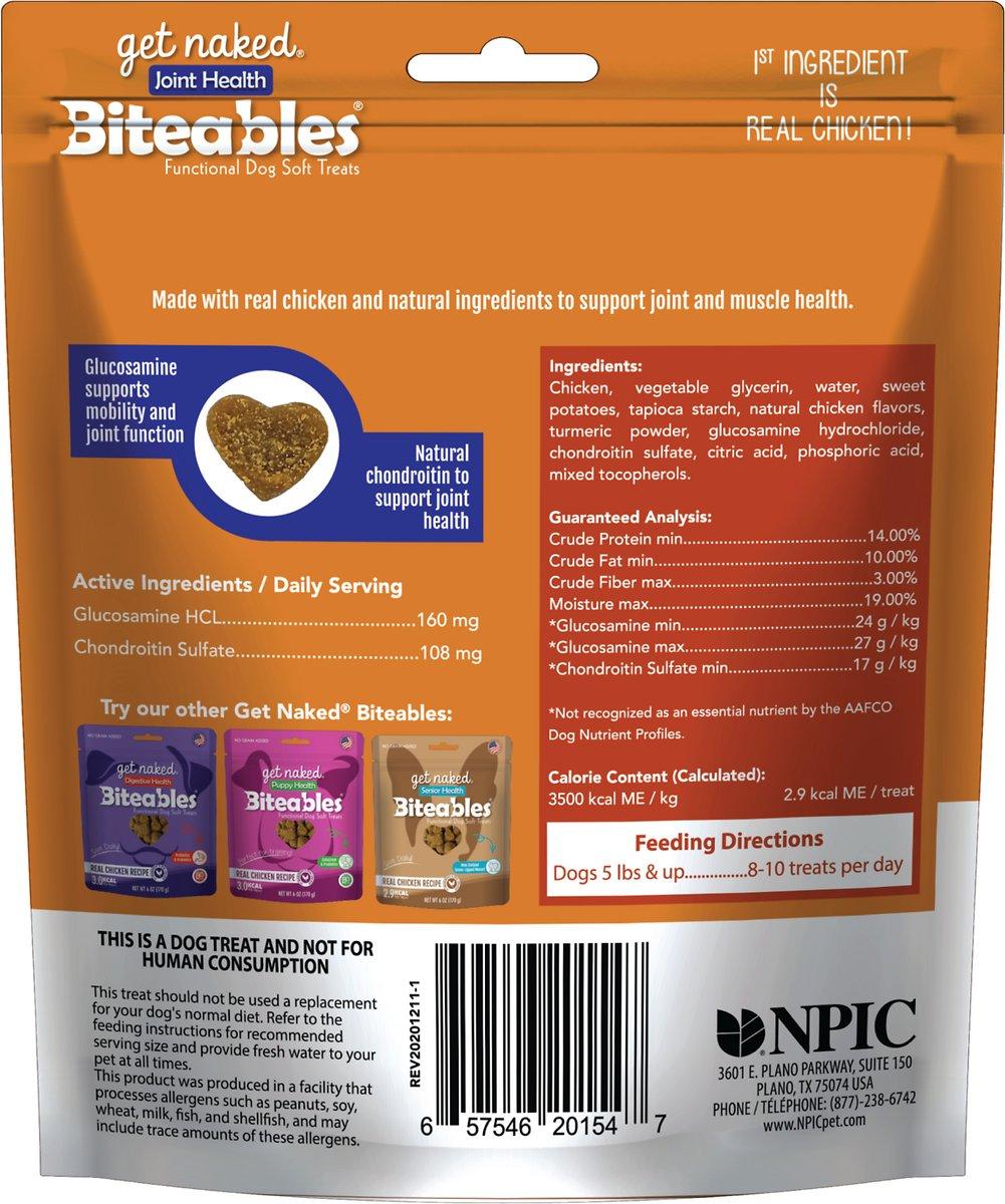 Get Naked Biteables Joint Health Real Chicken Recipe Dog Treats, 6-oz (Size: 6-oz)
