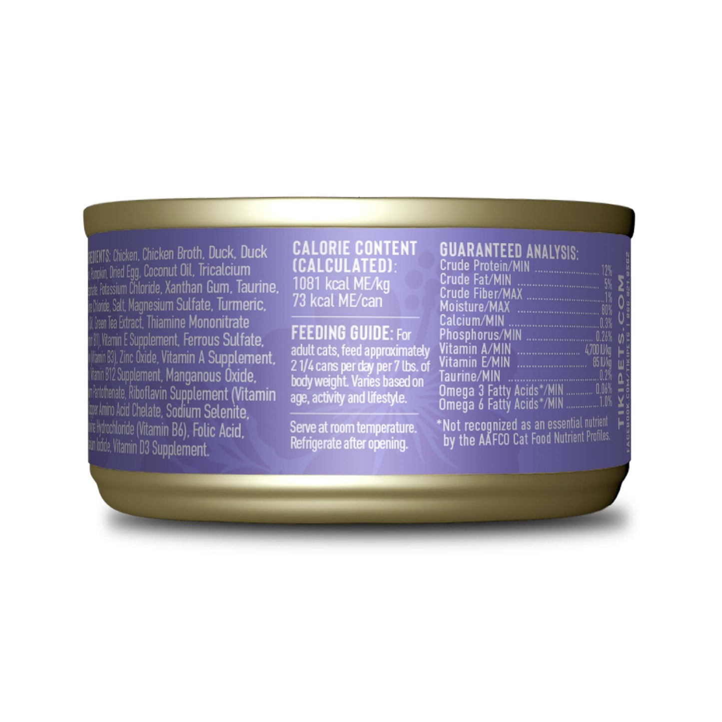 Tiki Cat Silver Senior Mousse & Shreds Chicken, Duck & Duck Liver Wet Cat Food Can, 2.4-oz (Size: 2.4-oz)