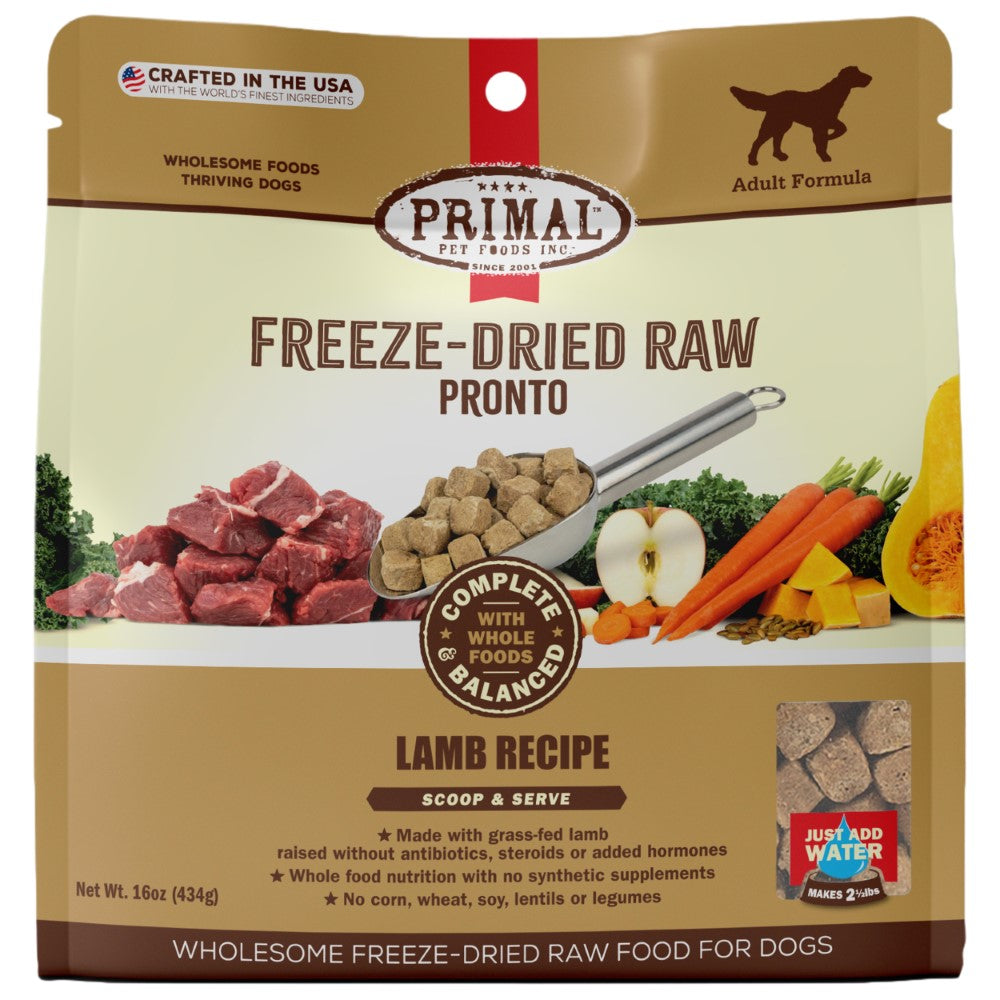 Primal Pronto Raw Freeze-Dried Lamb Recipe Dog Food, 7-oz (Size: 7-oz)