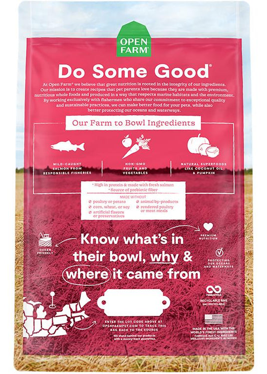 Open Farm Grain Free Wild Caught Salmon Dry Dog Food 4-lb
