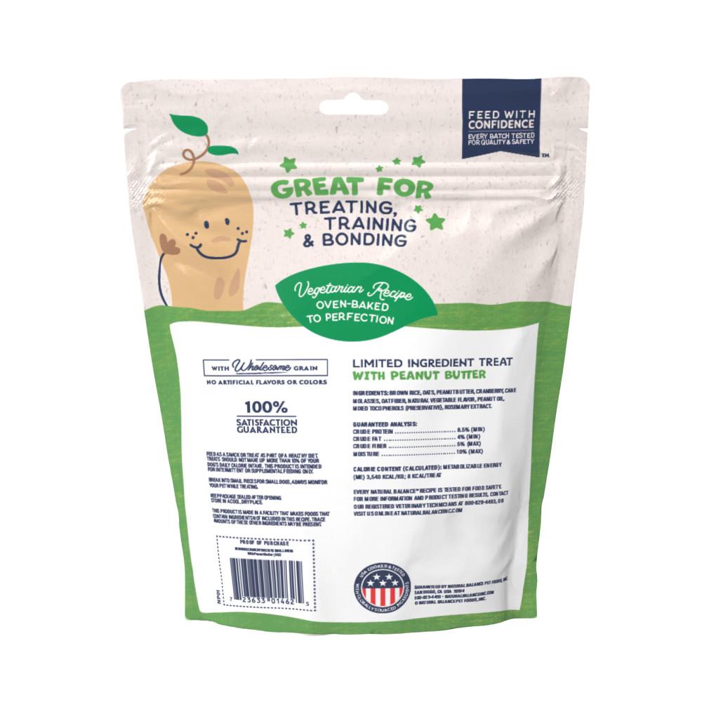 Natural Balance Rewards Crunchy Biscuits Bite-Size with Peanut Butter Small Breed Dog Treats, 8-oz (Size: 8-oz)