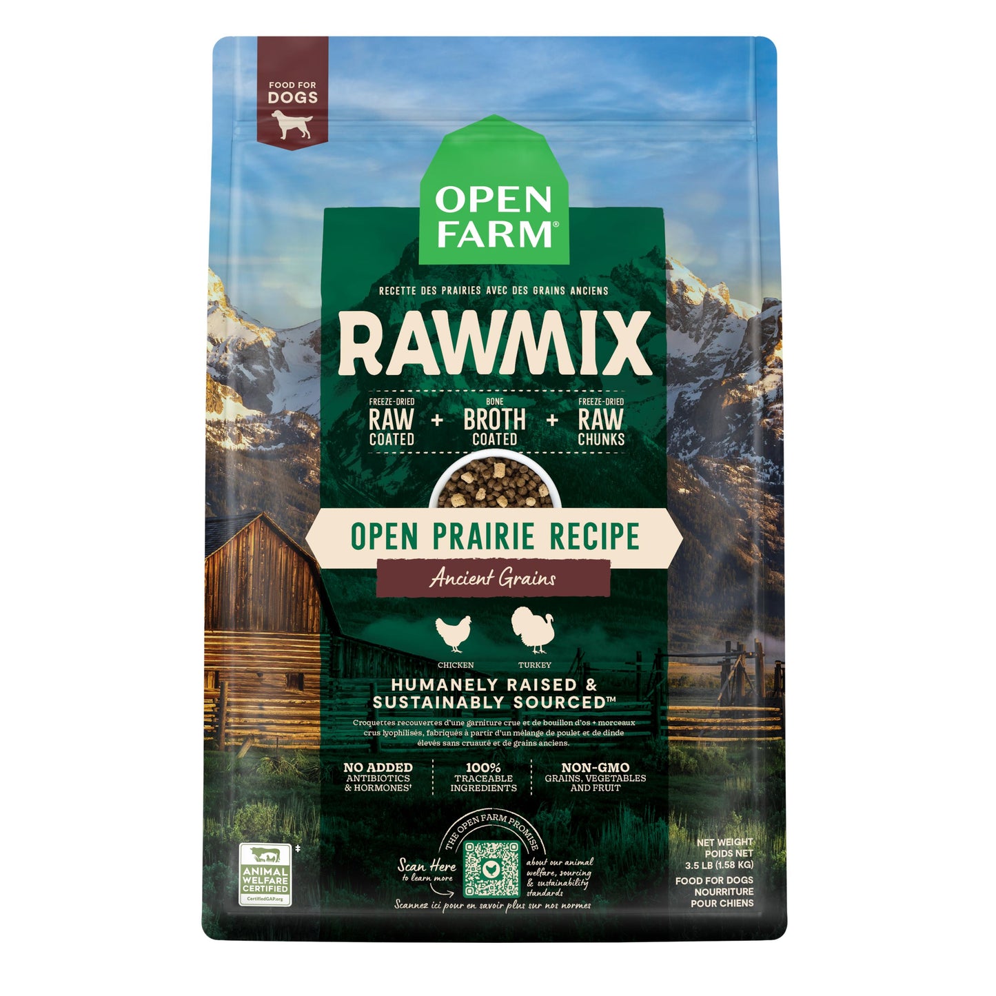 Open Farm RawMix Open Prairie Ancient Grains Dry Dog Food, 3.5-lb (Size: 3.5-lb)