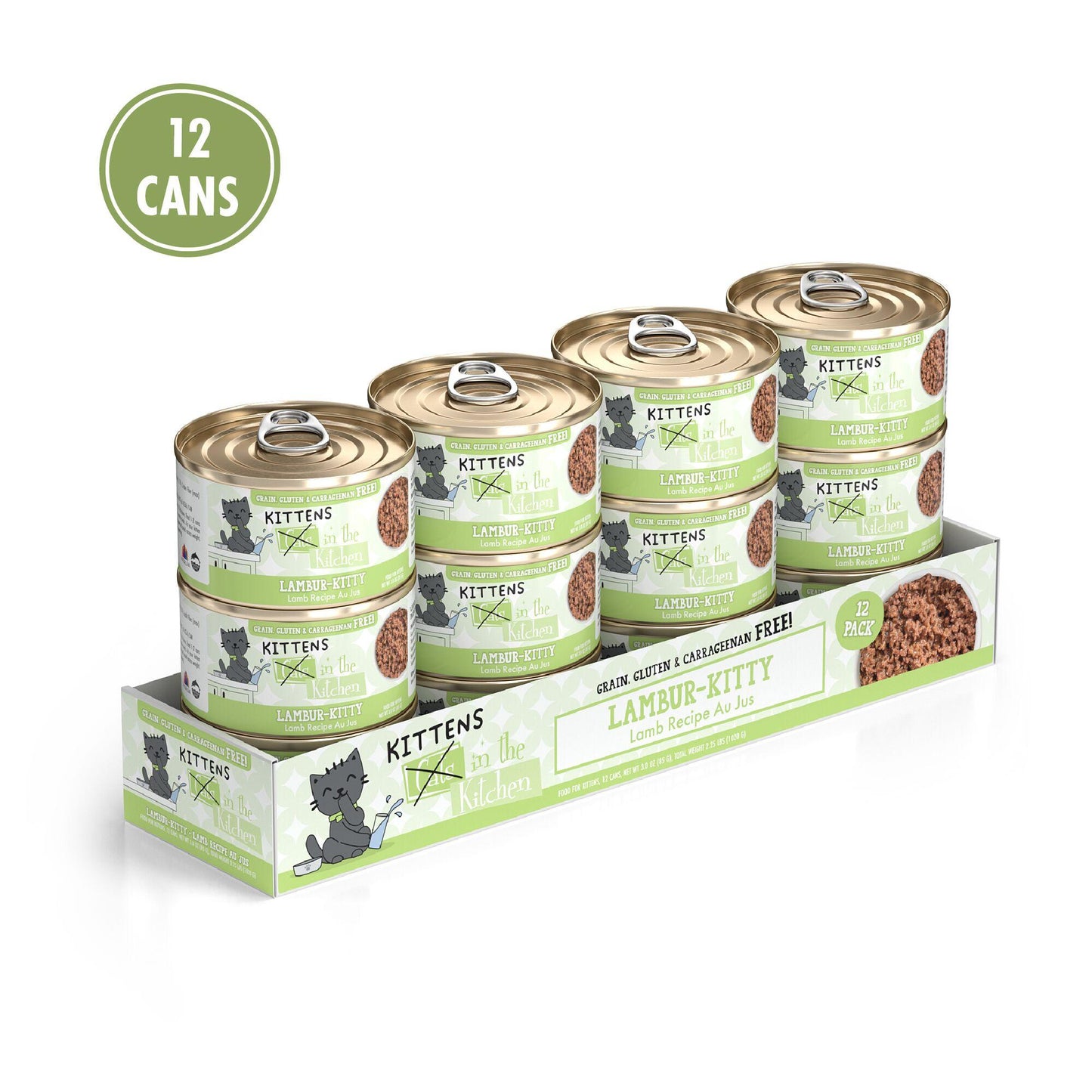 B2G1 FREE - Weruva - Cats in the Kitchen Kitten Lambur-kitty Lamb Recipe Wet Cat Food Can, 3-oz
