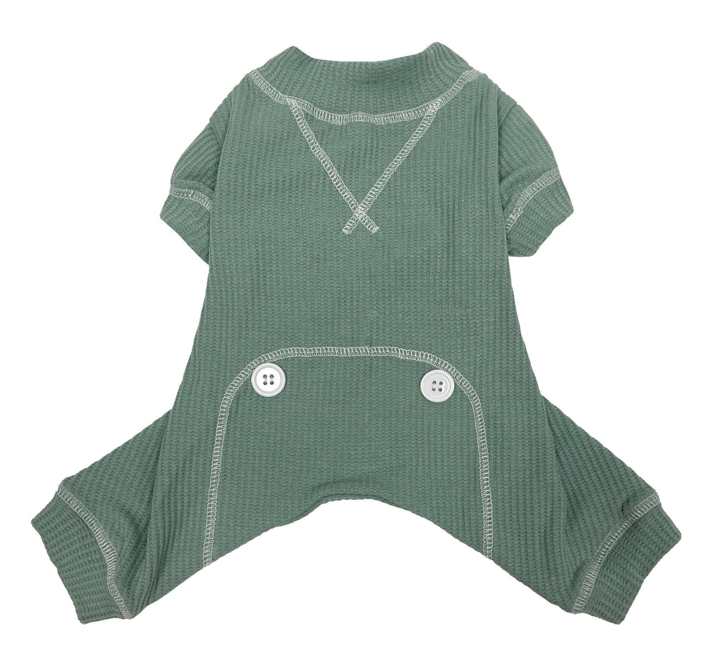 foufouBRANDS Thermal Dog Pajamas, Green, Small (Size: Small)