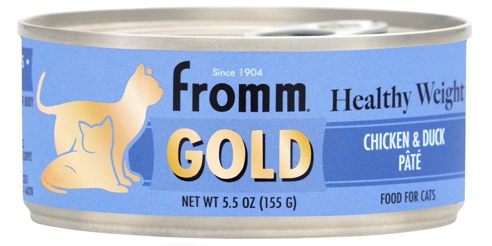 Fromm Gold Healthy Weight Chicken & Duck Pate Wet Cat Food Can, 5.5-oz (Size: 5.5-oz)