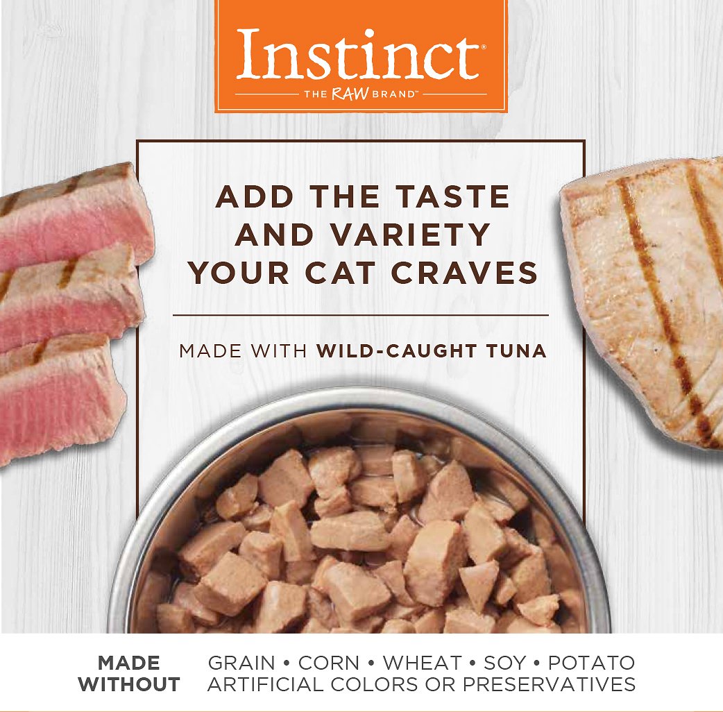 Instinct Healthy Cravings Grain-Free Real Tuna Recipe Wet Cat Food Topper Pouch, 3-oz (Size: 3-oz)