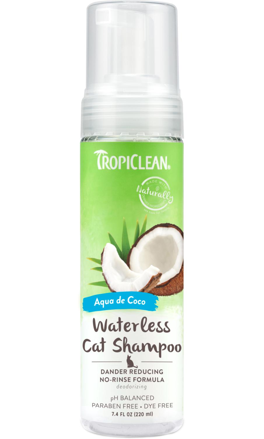 Tropiclean Dander Reducing Waterless Cat Shampoo, 7.4-oz (Size: 7.4-oz)