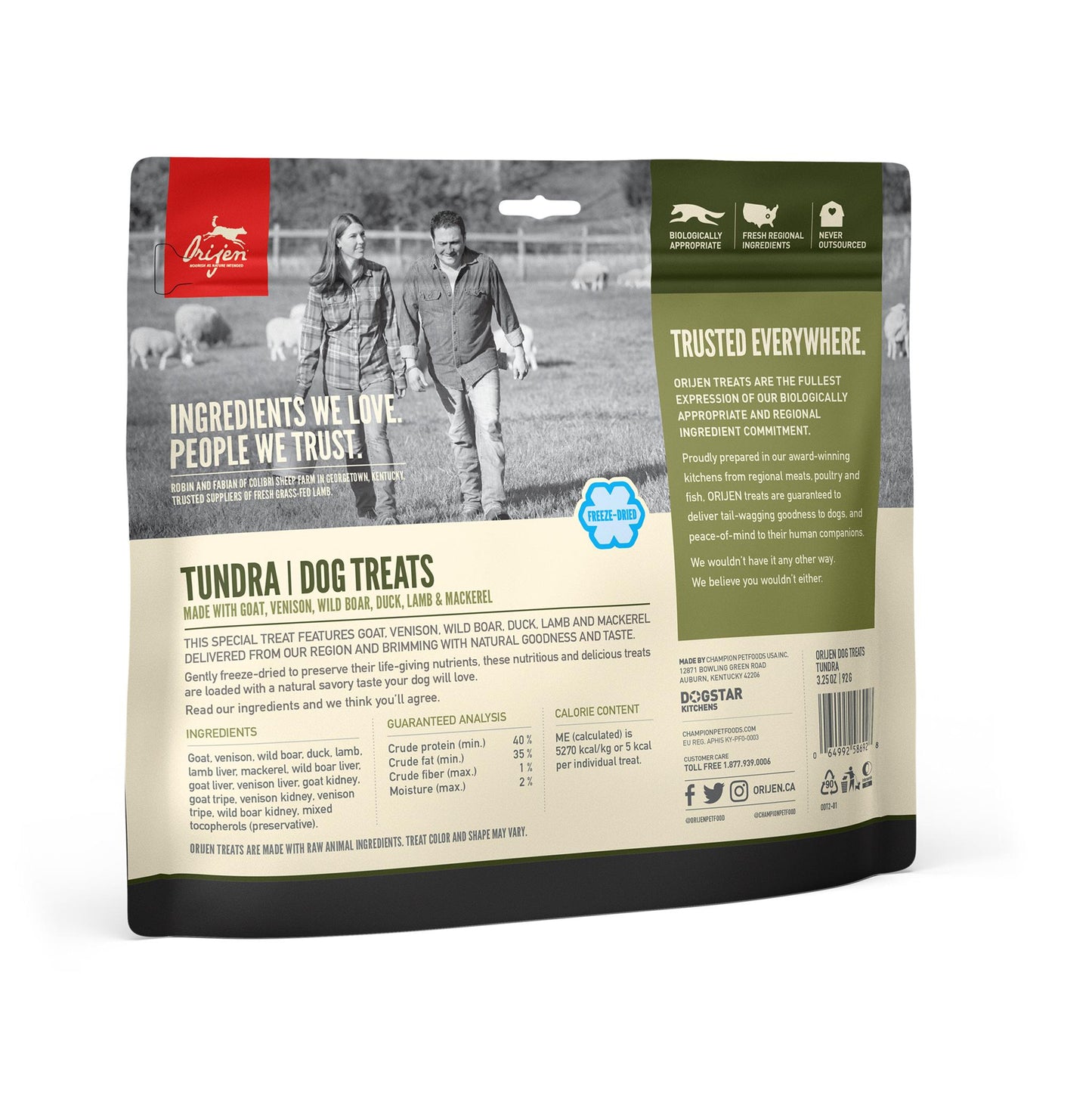 ORIJEN Tundra Grain-Free Freeze-Dried Dog Treats, 3.25-oz (Size: 3.25-oz)