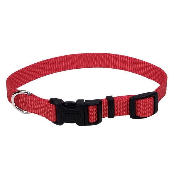 Coastal Tuff Dog Collar, Red, 3/4-in x 14-20-in (Size: 3/4-in x 14-20-in)