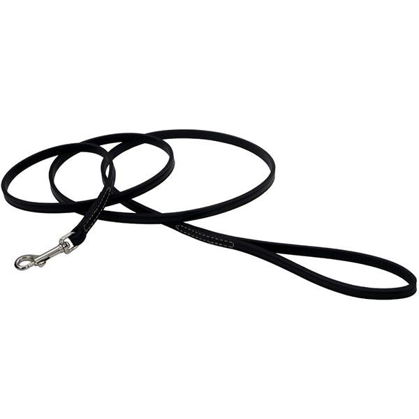 Circle T Oak Tanned Leather Dog Leash, Black, 3/8-in Leather x 6-ft Long (Size: 3/8-in Leather x 6-ft Long)