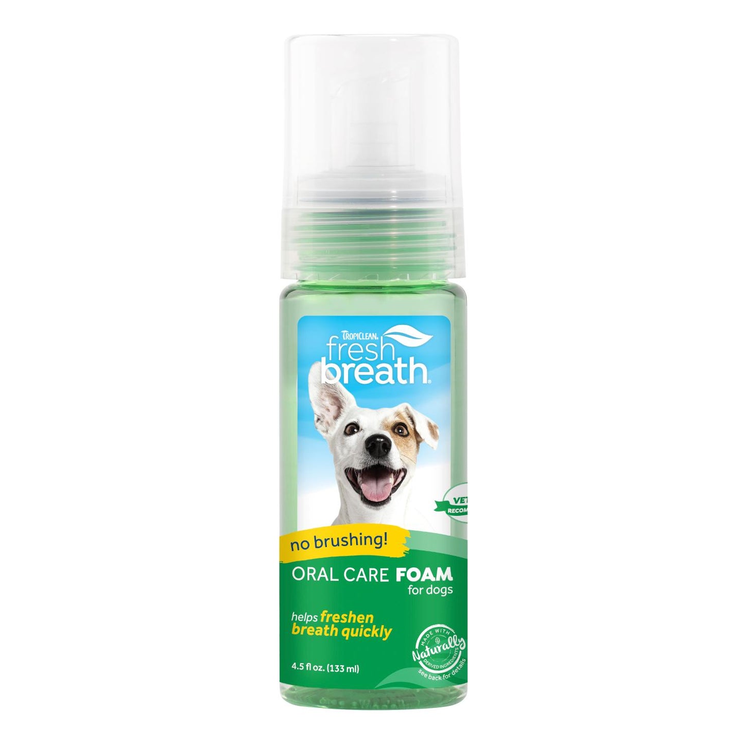 Tropiclean Fresh Breath Oral Care Mint Foam for Dogs, 4.5-oz (Size: 4.5-oz)