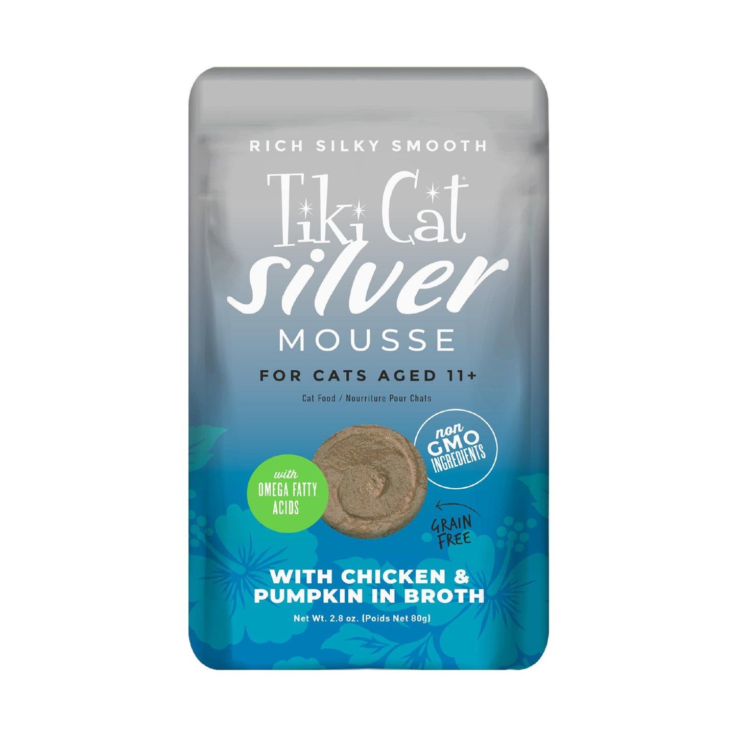 Tiki Cat Velvet Mousse Senior Chicken & Pumpkin Wet Cat Food, 2.8-oz (Size: 2.8-oz)