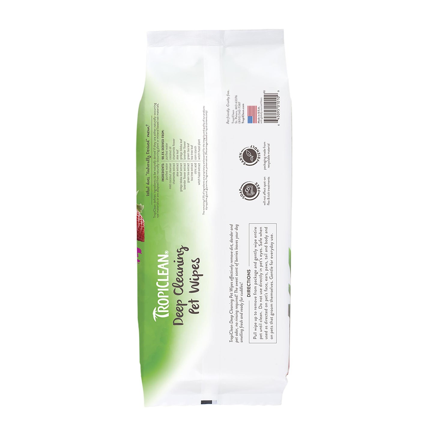 Tropiclean Deep Cleaning Deodorizing Pet Wipes, 100-count (Size: 100-count)