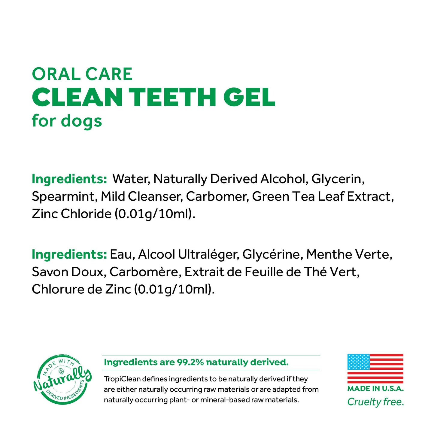 Tropiclean Fresh Breath Oral Care Clean Teeth Gel for Dogs, 2-oz (Size: 2-oz)