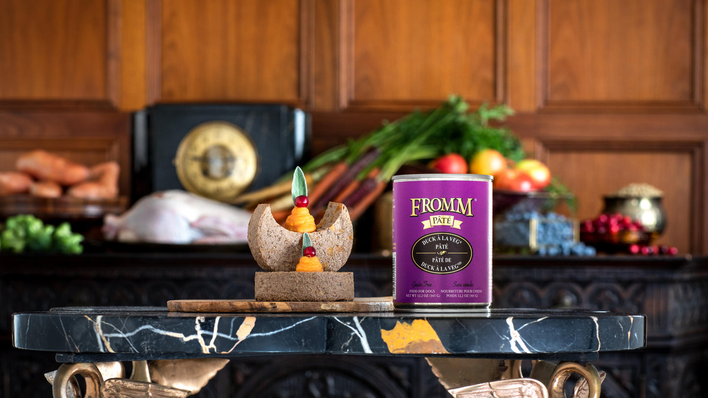 Fromm Duck A La Veg Pate Canned Dog Food, 12.2-oz (Size: 12.2-oz)