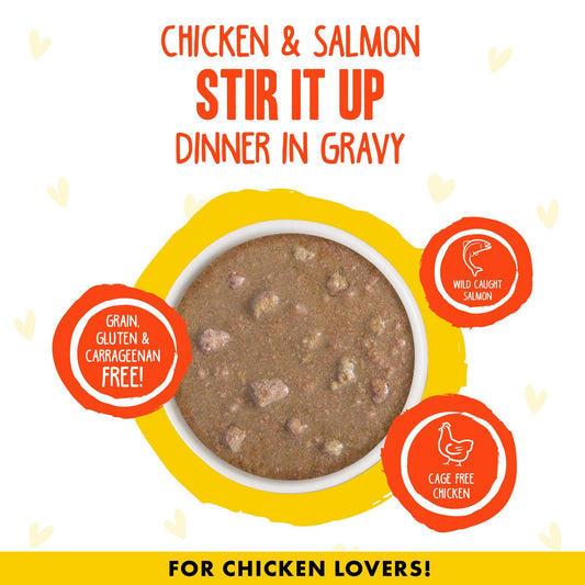 BFF OMG GRAVY Chicken & Salmon Stir It Up Dinner in Gravy Wet Cat Food Can, 5.5-oz