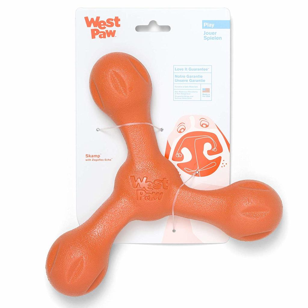 West Paw Skamp Fetch Dog Toy, Orange (Size: One-Size)