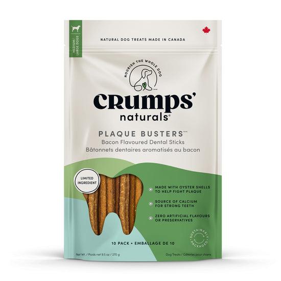 Crumps' Naturals Plaque Busters Bacon Dental Sticks Dog Treats, 7-in, 50-count (Size: 7-in, 50-count)