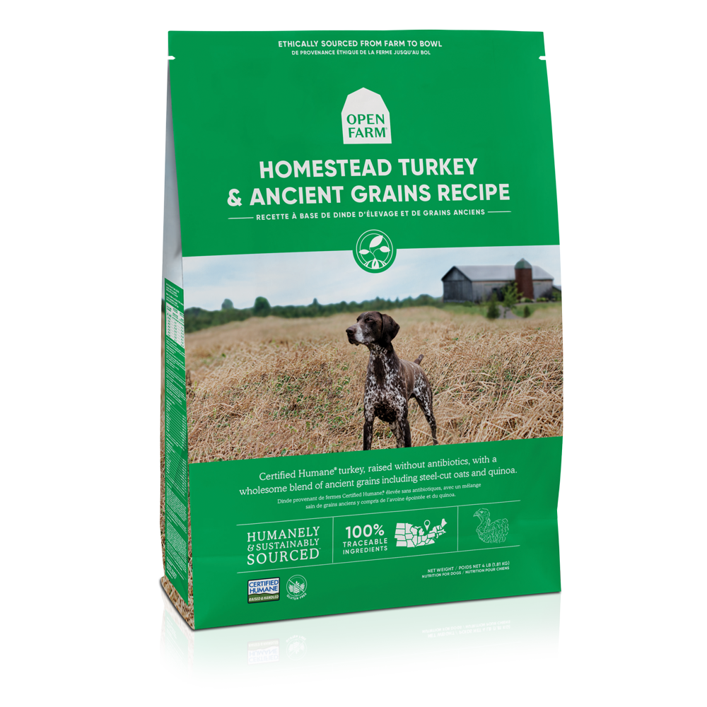 Open Farm Homestead Turkey & Ancient Grains Recipe Dry Dog Food, 4-lb (Size: 4-lb)