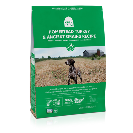 Open Farm Homestead Turkey & Ancient Grains Recipe Dry Dog Food, 4-lb