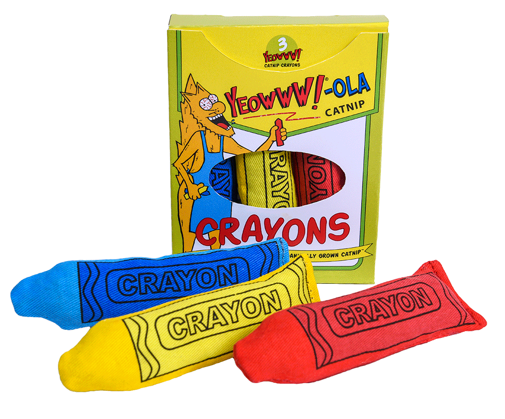 Yeowww!-OLA Crayons Catnip Cat Toy, 3-pack (Size: 3-pack)