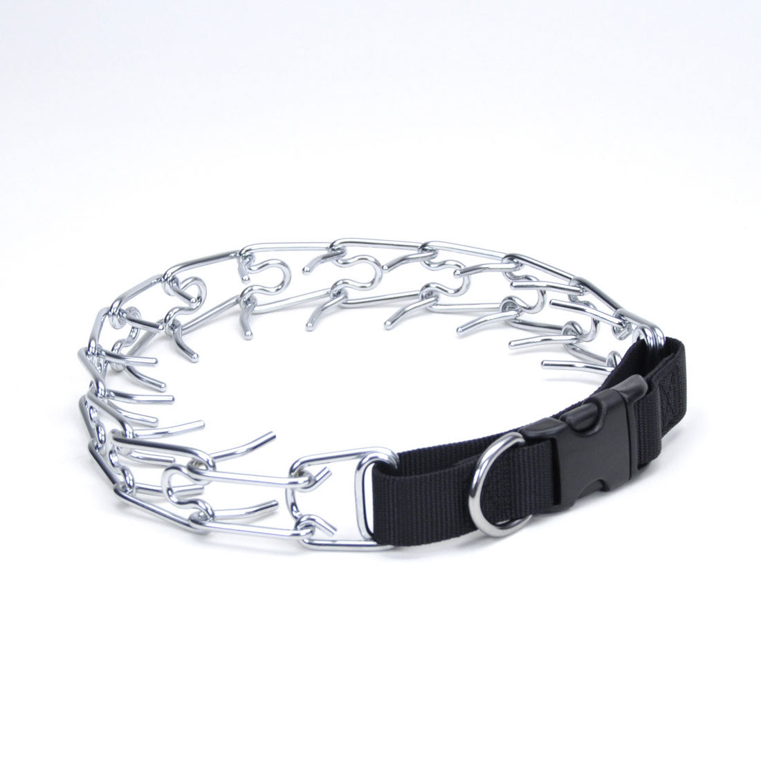 Coastal Titan Easy-On Prong with Buckle Training Dog Collar, Black 22-in (Size: 22-in, Color: Black)