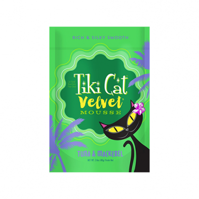 Tiki Cat Velvet Mousse Tuna & Mackerel Wet Cat Food 2.8-oz