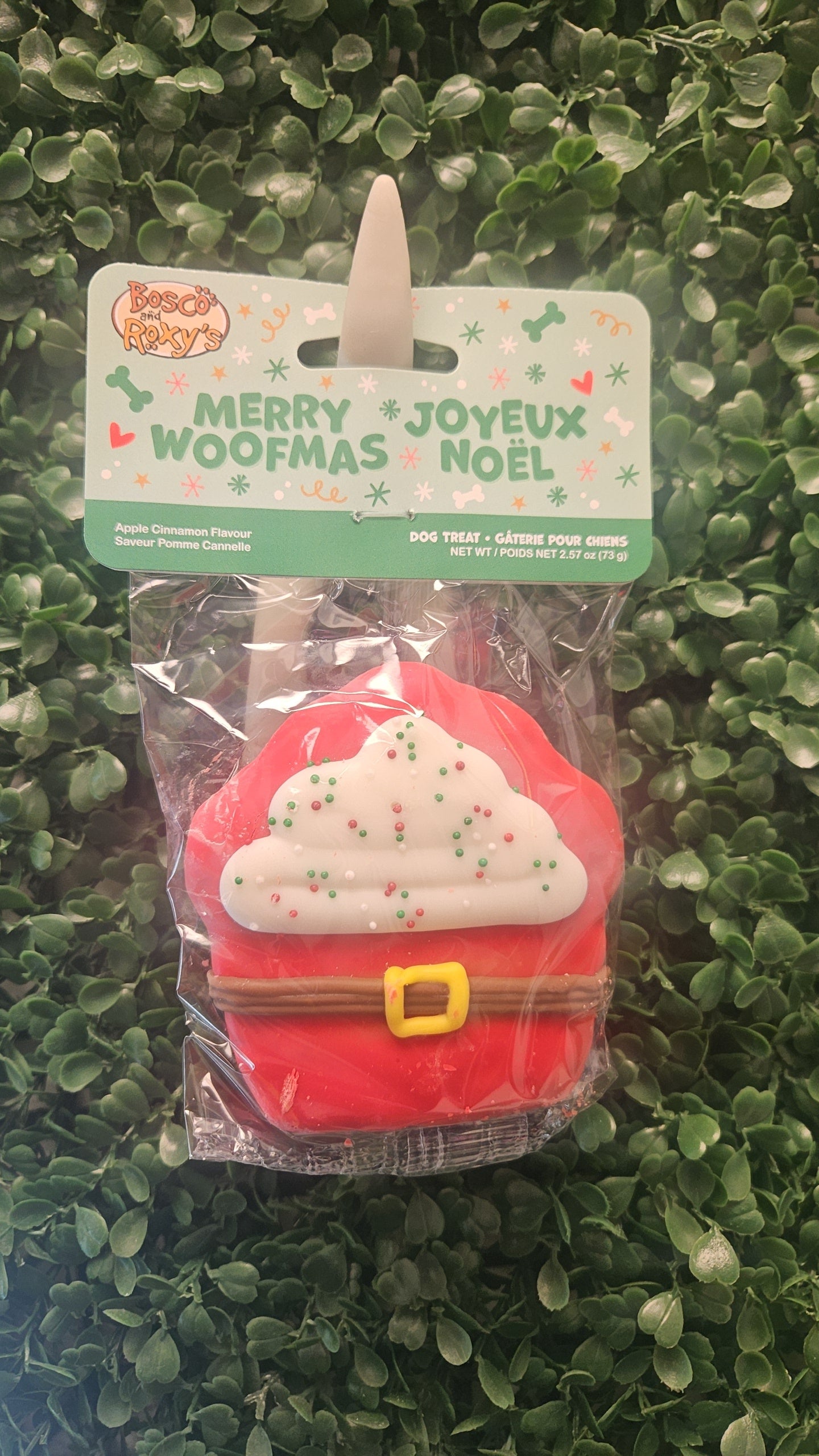 BOSCO AND ROXY'S Santa Cupcake Dog Cookie, 2.57-oz