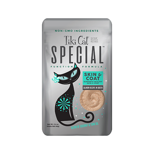 Tiki Cat® Special™ SKIN & COAT Salmon Recipe in Broth 2.4 oz