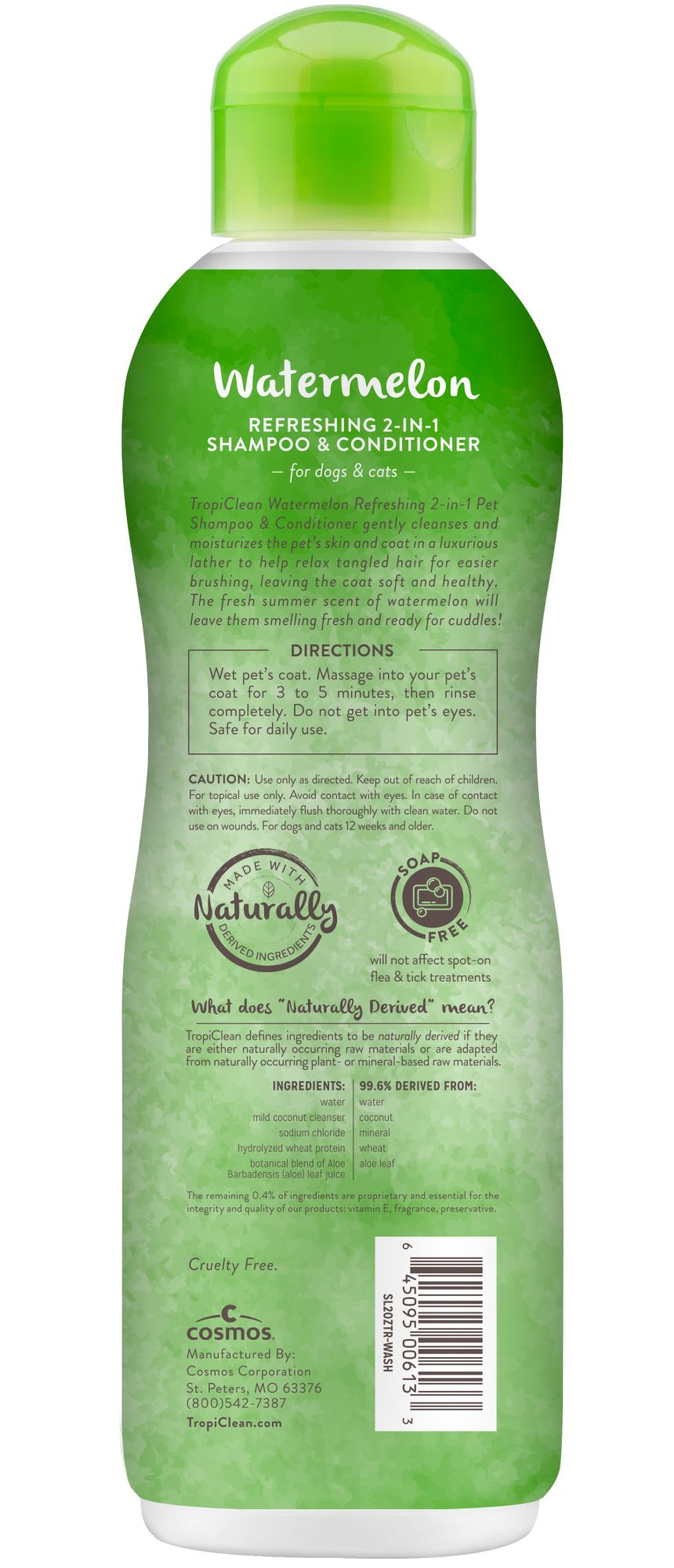 Tropiclean Watermelon Pet Shampoo And Conditioner, 20-oz
