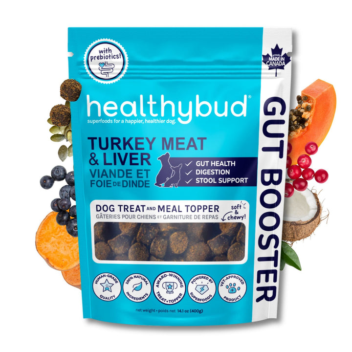 Healthybud Gut Booster Dog Treats - Turkey 130g