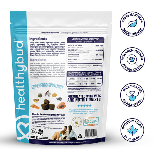 Healthybud Gut Booster Dog Treats - Turkey 130g