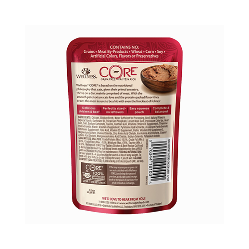 Wellness CORE Tiny Tasters Chicken & Beef Wet Cat Food 1.75-oz