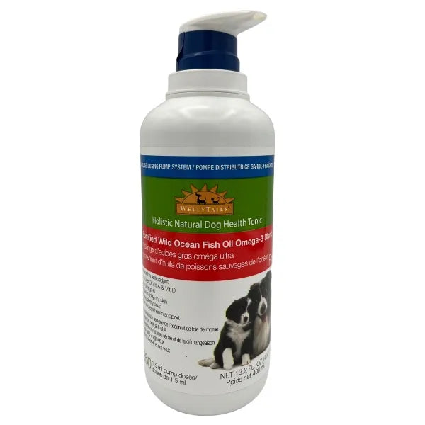 Wellytails Fortified Wild Ocean Fish Oil Rx Dog 400ml