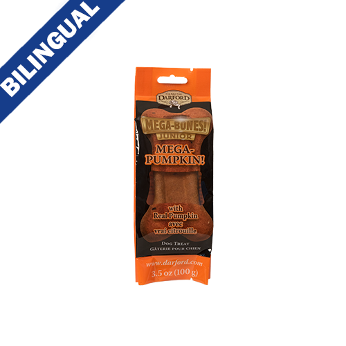 Darford® Mega Juniors Pumpkin Flavored Dog Treat, 3.5-oz
